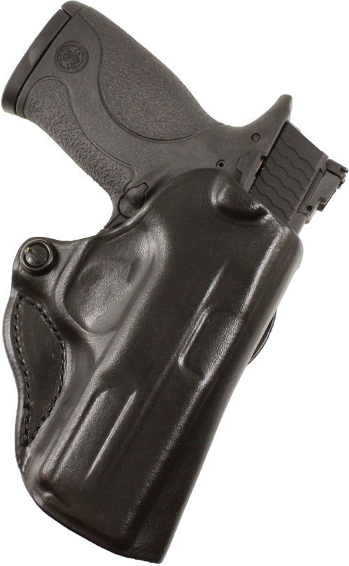 DESANTIS MINI SCABBARD HOLSTER - RH OWB LEATHER WALTHER CCP BL