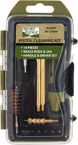 SPORT RIDGE CLEANING KIT - PISTOL 45CAL 14PC