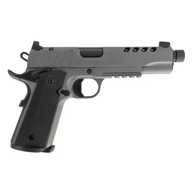 Tisas 10100556 1911 Night Stalker SF .45 ACP 5" 8+1 Platinum Grey W/ Threaded Barrel