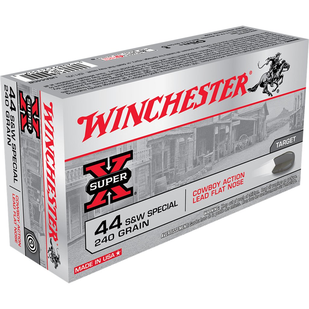 1701348_1.jpg Winchester Super-X Pistol Ammo 44 S&W Spl. 240 gr. Lead Cowboy Action 50 rd.