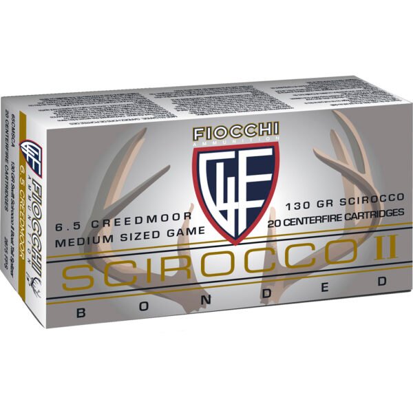 Fiocchi Hyperformance Hunt Rifle Ammo 6.5 Creedmoor 130 gr. Swift Scirocco II 20 rd.