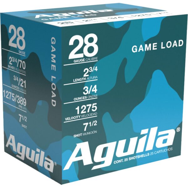 Aguila High Velocity Shotgun Game Load 28 ga. 2.75 in. 3/4 oz. 7.5 Shot 25 rd.