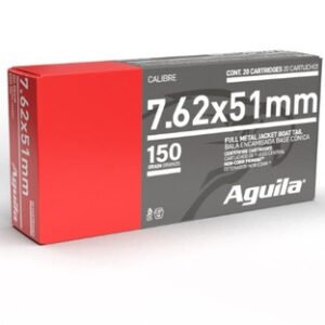 Aguila 7.62x51mm Ammunition 1E762110 150 Grain Full Metal Jacket 20 rounds
