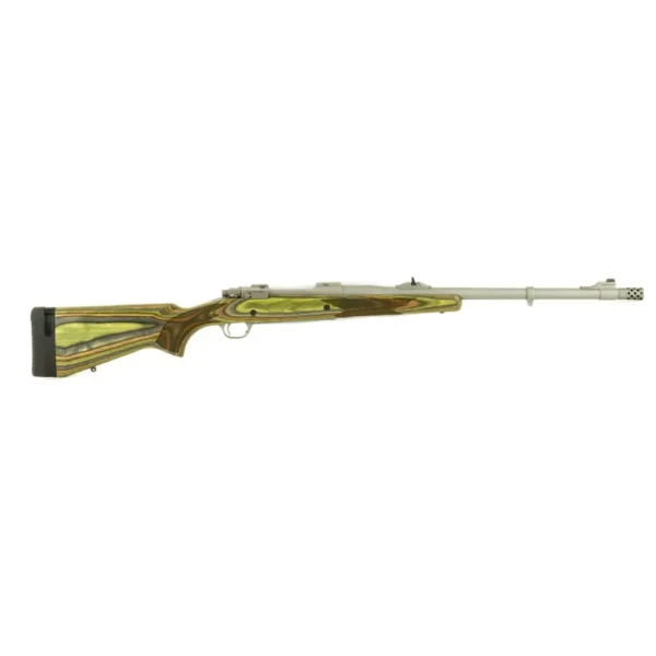 RUGER HAWKEYE GUIDE GUN LH 375 RUGER BOLT RFL 20" MATTE STS THRDED, GRN MTN LAM STOCK, 3RD