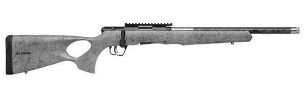 SAVAGE ARMS B17 17HMR BL/GRY 18" CARBON TB
