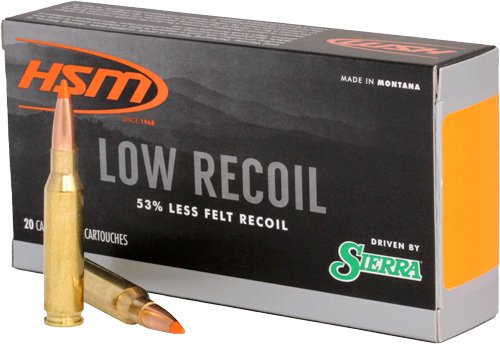 HSM LOW RECOIL 6.5 CM 140GR - SBT 20RD 25BX/CS