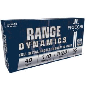 Fiocchi 40 S&W Ammunition FI40SWA 170 Grain Full Metal Jacket Truncated Cone 50 rounds