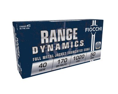 Fiocchi 40 S&W Ammunition FI40SWA 170 Grain Full Metal Jacket Truncated Cone 50 rounds