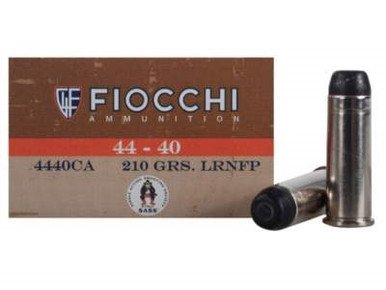 Fiocchi 44-40 Ammunition Cowboy Action FI4440CA 210 Grain Lead Round Nose Flat Point 50 rounds