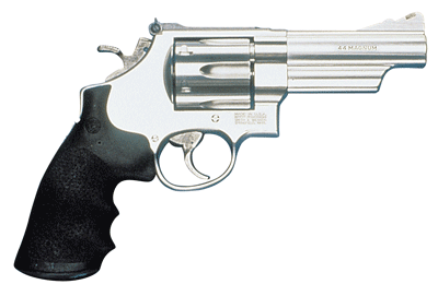 S&W 629 44MAG 4" AS 6-SHOT - STAINLESS RUBBER