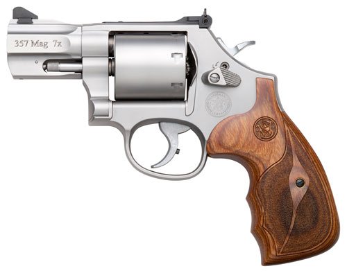 S&W 686 PERFORMANCE CENTER - 357 MAGNUM 7-SH 2.5" SS WOOD