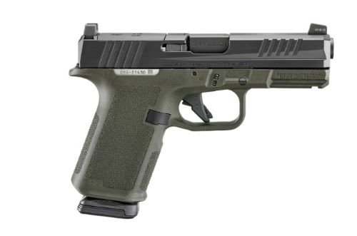 RUGER RXM 9MM LUGER 4" ADJ - 15-SHOT OD GREEN GRIP