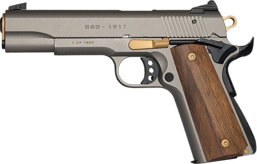 G2210M1911AN15_LEFT.jpg GERMAN SPORT 1911 15TH AN 22LR - 5" GREY/GOLD WOOD GRIPS 10RD - Image 2