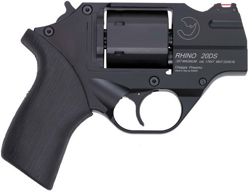 CHIAPPA RHINO 200DS 357MAG - 2" FS BLACK/RUBBER W/HOLSTER.