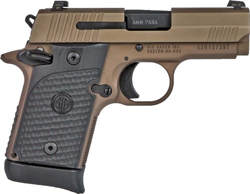 SIG P938 EMPEROR SCORPION 9MM - SAO (1)6RD&(1)7RD SIGLITE FDE