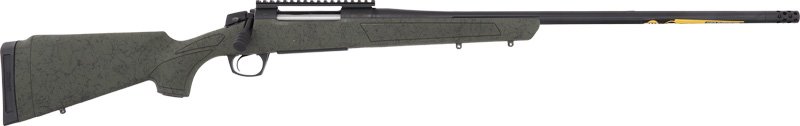 GCR3919G.jpg CVA CASCADE 7MM PRC 24" #3 - W/RAIL BLACK/OD GREEN