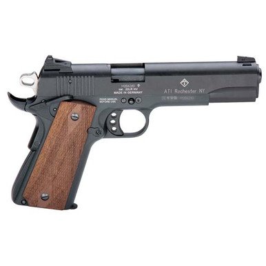 German Sport Guns M1911 HGA .22LR 5" Threaded Barrel Wood Grip 10+1 Black