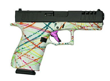 Great Lakes Firearms GL19SWHT Striker 4" 15+1 Splatter White/Nitride Barrel