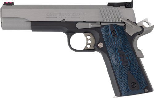 GO5970GCLTT_LEFT.jpg COLT GOLD CUP LITE 45ACP 5" - 8RD TWO TONE BLUE G10 GRIPS - Image 2