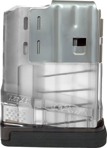 LANCER MAGAZINE L7AWM SR-25 - 7.62X51 5RD TRANSLUCENT CLEAR