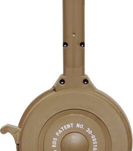 IVER JOHNSON MAGAZINE POLYMER - FITS GLOCK 9MM 50RD DRUM TAN