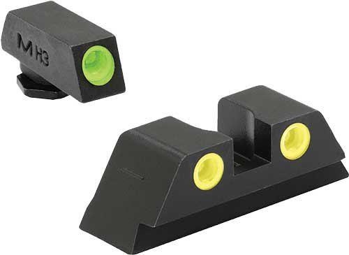 MEPROLIGHT NIGHT SIGHT SET - GREEN/YELLOW  FOR GLOCK 42/43