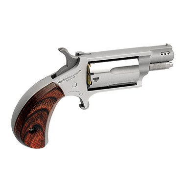 North American Arms NAA-22MS-P Mini Revolver .22WMR 5 Rounds 1.13" SAO Stainless/Rosewood Ported