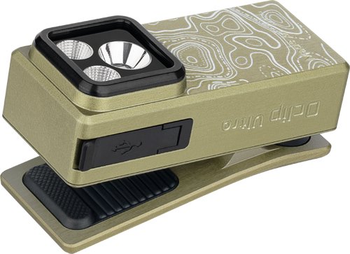 OLIGHT OCLIP ULTRA 530 LUMENS - RECHARGEABLE OLIVE TOPO