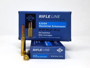 Prvi 6.5 x 54 Mannlicher Schoenauer Ammunition PP6MS 156 Grain Soft Point 20 Rounds