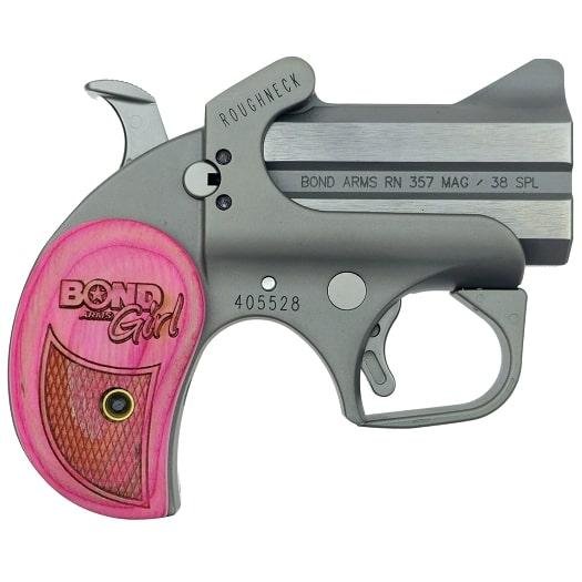 Bond Arms "Bond Arms Girl" Roughneck Handgun .357 Mag/.38 Spl  2rd Capacity 2.5'' Barrel Pink Bond Arms Girl Wood Grips