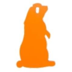 Champion Impact Steel Hanging Animal Targets 1/4" Prairie Dog Orange