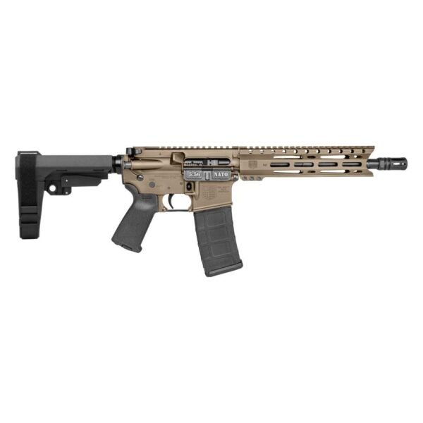 Diamondback DB15 Pistol 5.56mm 30rd Magazine(1) 10" Barrel 9" M-LOK Rail SBA3 Brace FDE