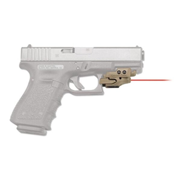 Crimson Trace Crimson Defender Rail Master Red Universal Handgun Laser Sight Tan