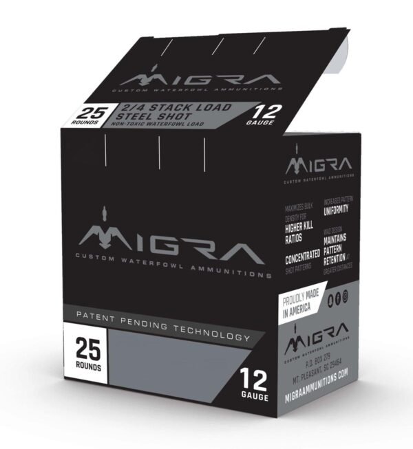 Migra Waterfowl Steel Shot Shotshells 12 ga 3" 1-1/4 oz 1430 fps #4#6 25/ct