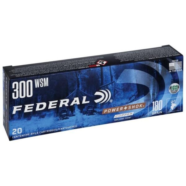 Federal Copper Power-Shok Rifle Ammunition .300 WSM 180 gr CHP 20/ct