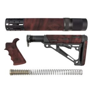 Hogue AR-15/M-16 Kit Overmolded Grip/Forend/Collapsible Buttstock Red Lava
