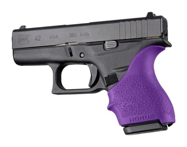 Hogue HandAll Beaver Tail Grip Sleeve Glock 42 43 Purple