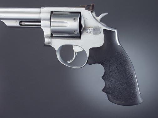 Hogue Taurus Medium and Large Frame Square Butt Rubber Grips - Black