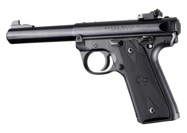 Ruger 22/45 MKIV Rubber Grip Panels Checkered W/Diamonds Black