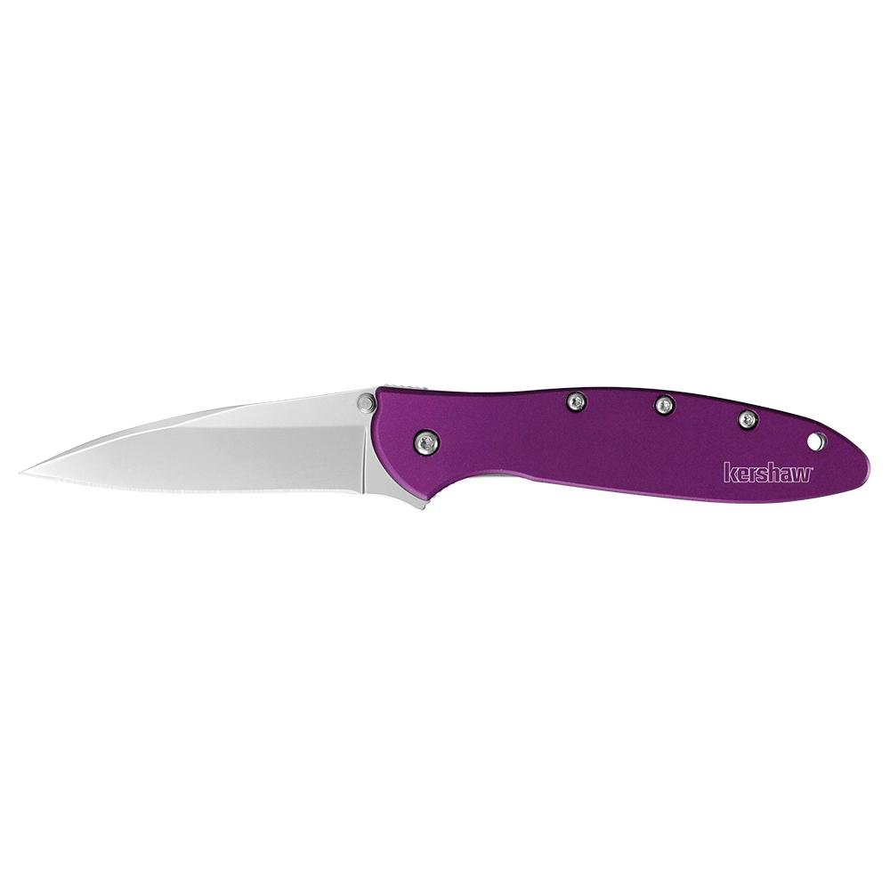 https3A2F2Fmedia.chattanoogashooting.com2Fimages2Fproduct2FKW1660PUR2FKW1660PUR-1.jpg Kershaw Leek Folding Knife 3" Drop Point Blade Purple