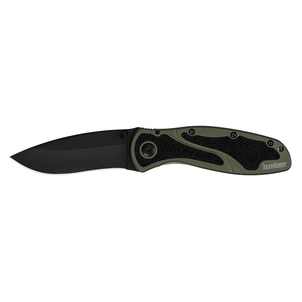https3A2F2Fmedia.chattanoogashooting.com2Fimages2Fproduct2FKW1670OLBLK2FKW1670OLBLK-1.jpg Kershaw Blur Folding Knife 3-2/5" Drop Point Blade Olive Drab