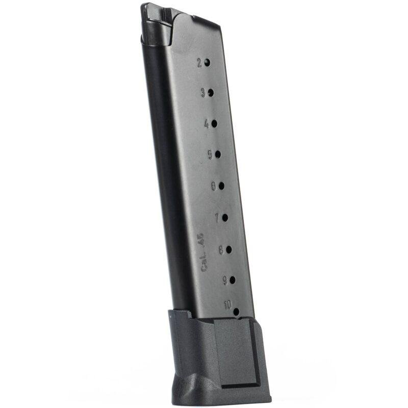 https3A2F2Fmedia.chattanoogashooting.com2Fimages2Fproduct2FMYMGCG4510A2FMYMGCG4510A1.jpg Mec-Gar 1911 Full Size Anti-Friction Handgun Magazine .45 ACP 10/rd