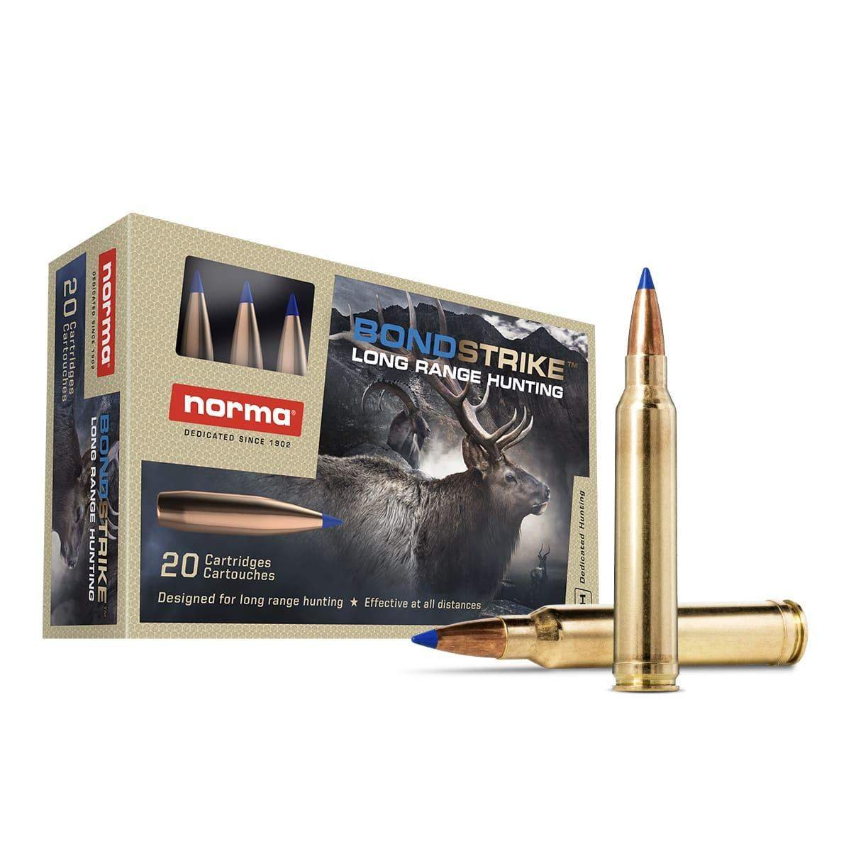 https3A2F2Fmedia.chattanoogashooting.com2Fimages2Fproduct2FNH201777622FNH20177762.jpg Norma BondStrike Rifle Ammunition .300 PRC 180gr PT 2957 fps 20/ct