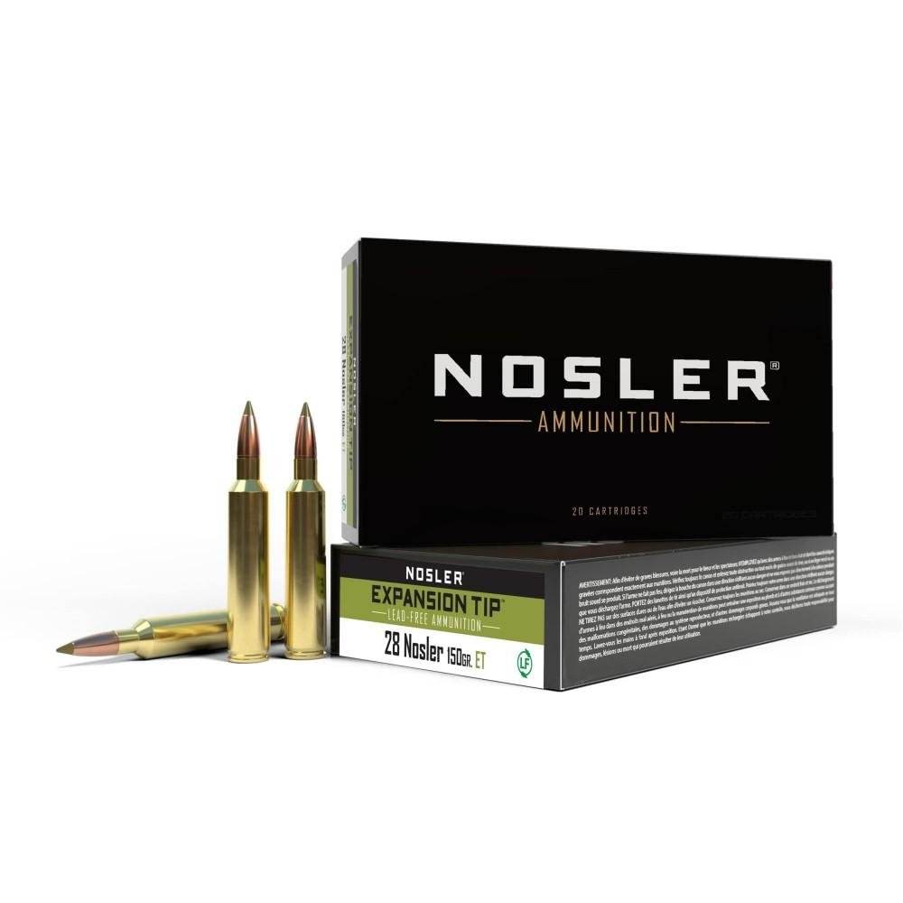 https3A2F2Fmedia.chattanoogashooting.com2Fimages2Fproduct2FNO400392FNO40039-1.jpg Nosler E-Tip Rifle Ammunition 28 Nosler 150gr E-Tip Ammo 3250 fps 20/ct