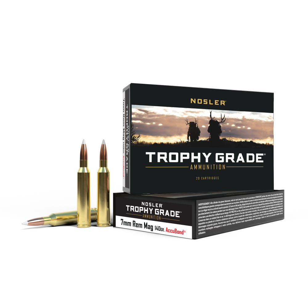 https3A2F2Fmedia.chattanoogashooting.com2Fimages2Fproduct2FNO600332FNO60033-1.png Nosler Accubond Trophy Grade Rifle Ammunition 7mm Rem Mag 140 gr PT 3125 fps 20/ct
