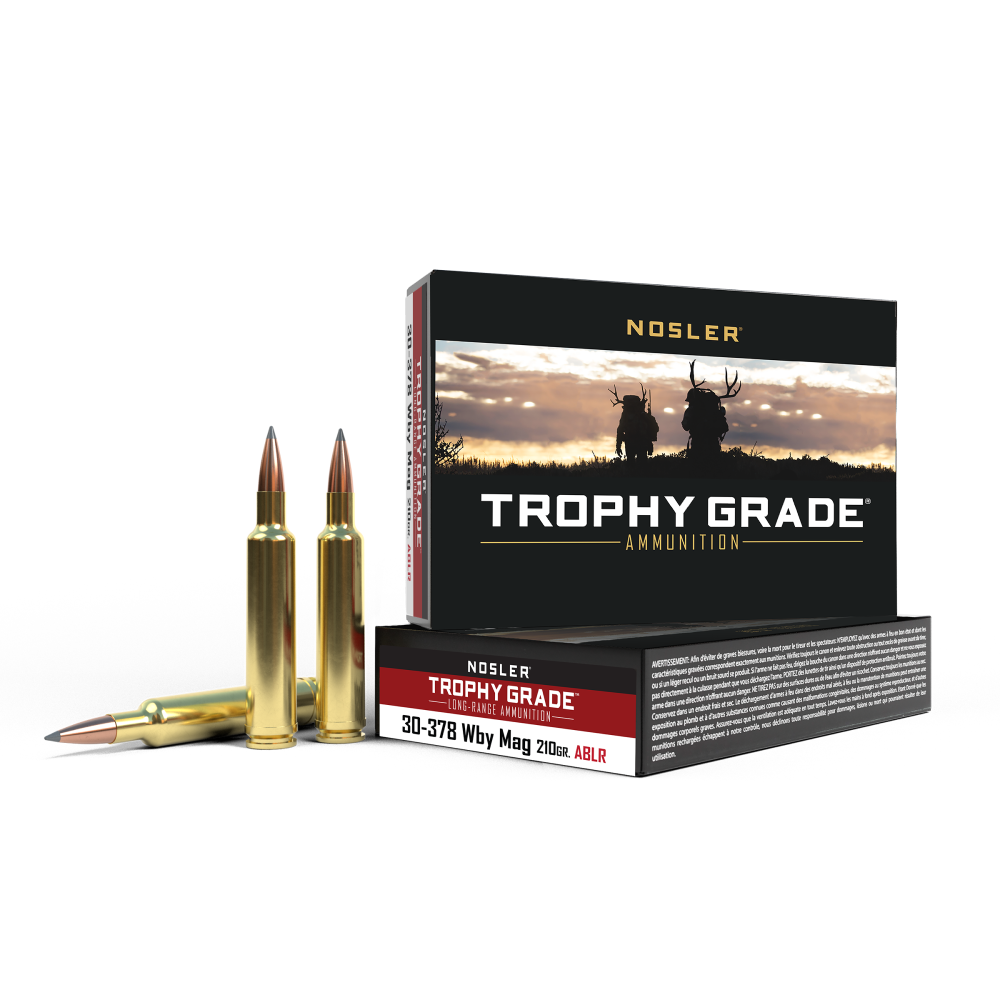 https3A2F2Fmedia.chattanoogashooting.com2Fimages2Fproduct2FNO601332FNO60133-1.png Nosler Accubond Long Range Trophy Grade Rifle Ammunition 30-378 Wby Mag 210 gr PT 3040 fps 20/ct