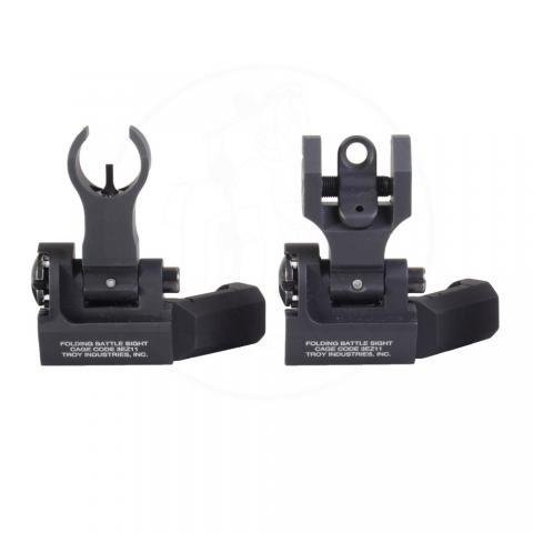 TROY 45-Degree Offset Sight Set - SSIG-45S-HRBT-00 - HK Front & Round Rear - Black