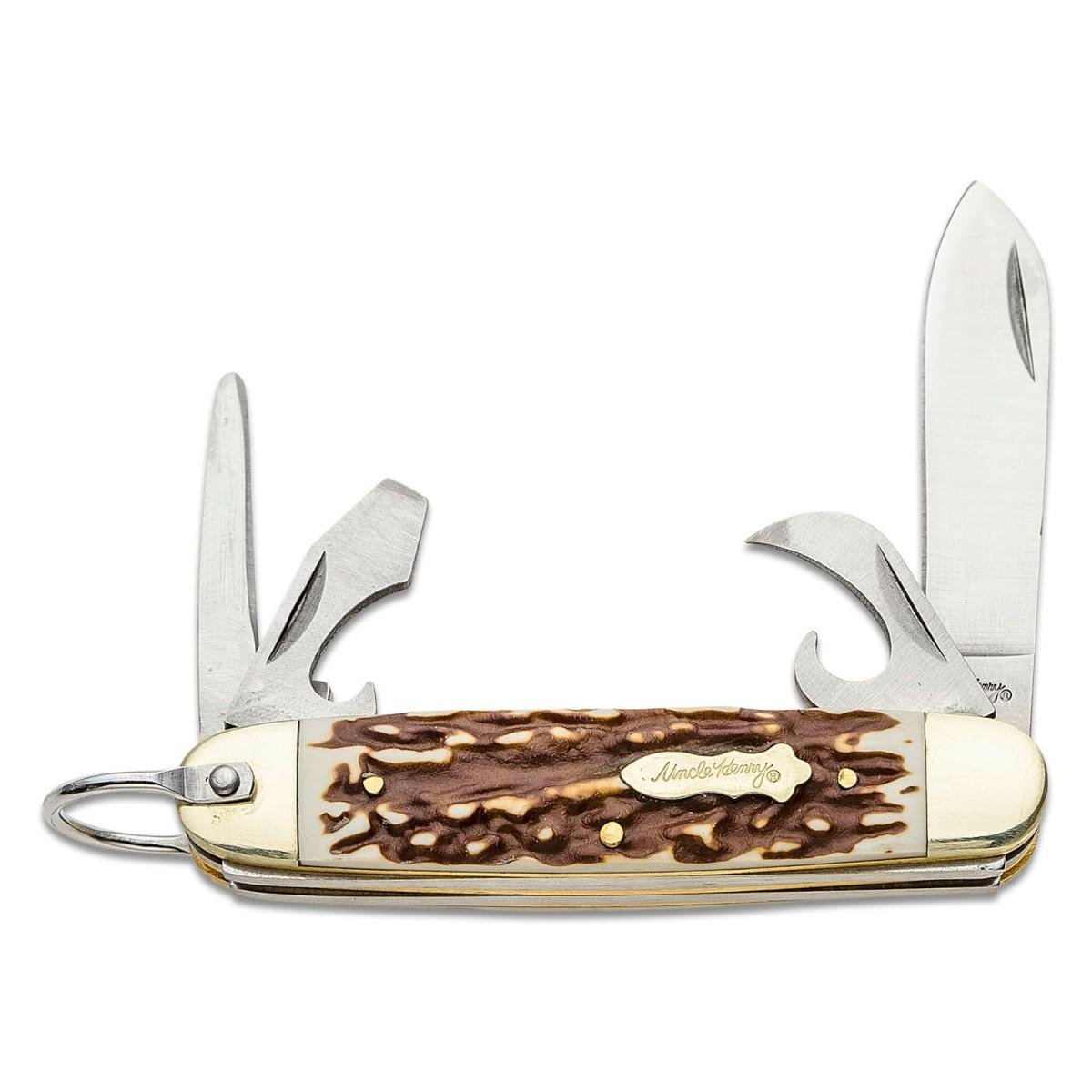 https3A2F2Fmedia.chattanoogashooting.com2Fimages2Fproduct2FPF11359982FPF1135998.jpg Uncle Henry 23UH Scout Folding Knife 2 1/2" Blade Next Gen Staglon Handle