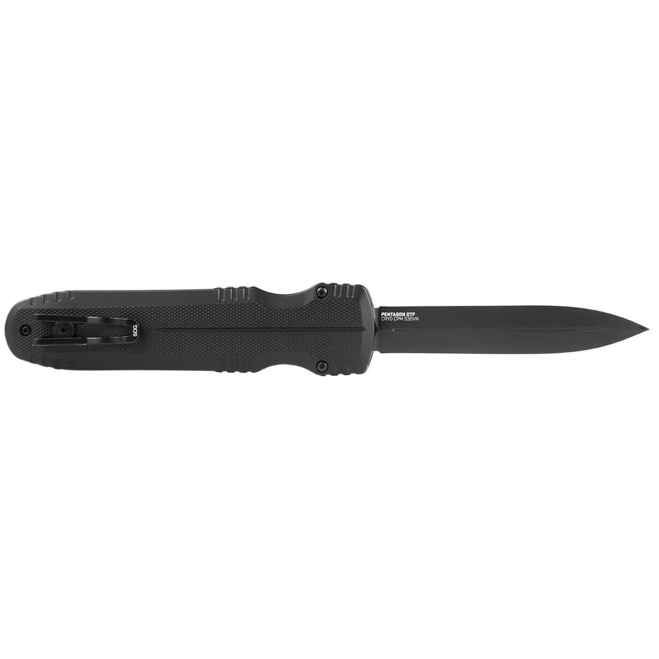 https3A2F2Fmedia.chattanoogashooting.com2Fimages2Fproduct2FSGSOG156101572FSGSOG15610157.jpg SOG Pentagon OTF Blackout Knife 3.79" Blade Black
