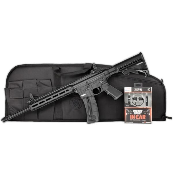 Smith & Wesson M&P15-22 Sport Rifle .22 LR 25rd Magazine 16.5" Barrel Black Howard Leight Hearing Bag Bundle